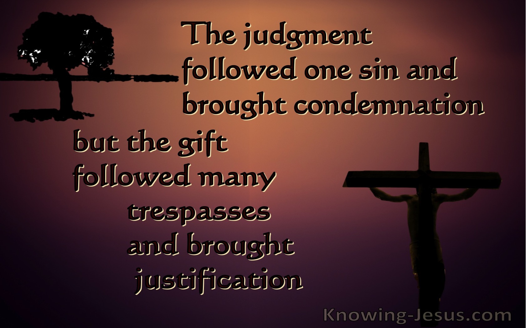 Romans 5:16 The Judgment Followed One Sin (brown)